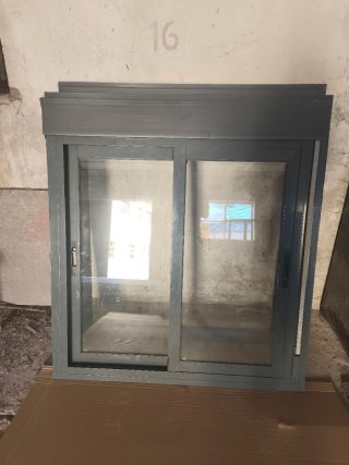 Ventana corredera aluminio RAL 7011