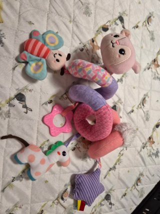 Espiral para coche de bebé con juguetes