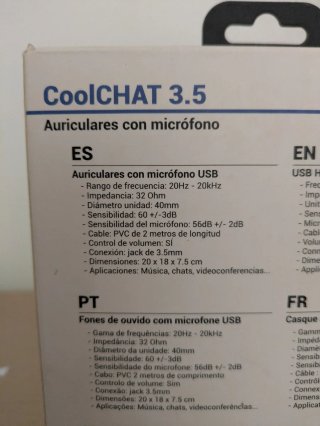 Cascos CoolBox CoolCHAT 3.5 con micrófono