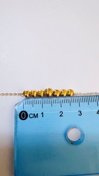 Collana con sfere diamantate in oro 18kt 750