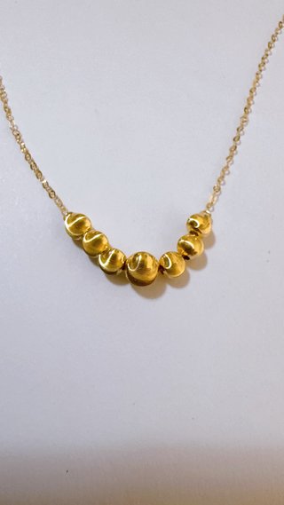 Collana con sfere diamantate in oro 18kt 750