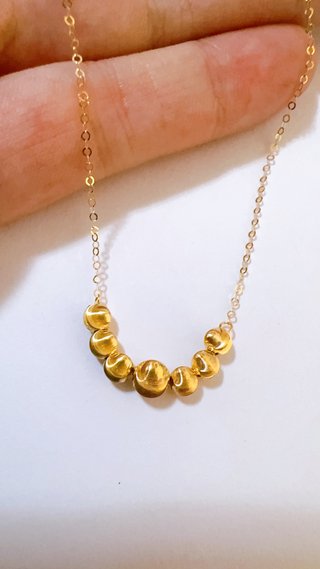 Collana con sfere diamantate in oro 18kt 750