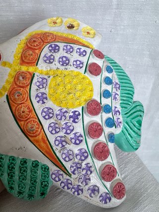 Pesce decorativo in ceramica