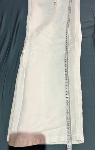 Pantaloni H&M in lino e cotone per donna, bianco