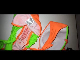 Bikini Talla 38 Naranja y Verde