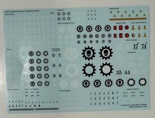 Hoja de Calcas Adeptus Mechanicus Transfer Sheet