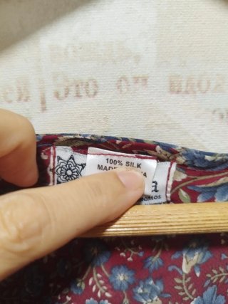 Vestido de seda estampado