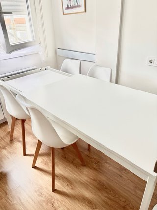 Mesa extensible blanca 120/180