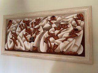 Cuadro al óleo figuras pintado artistas locales