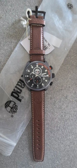 Timberland Cronografo Uomo Pelle Marrone Nero
