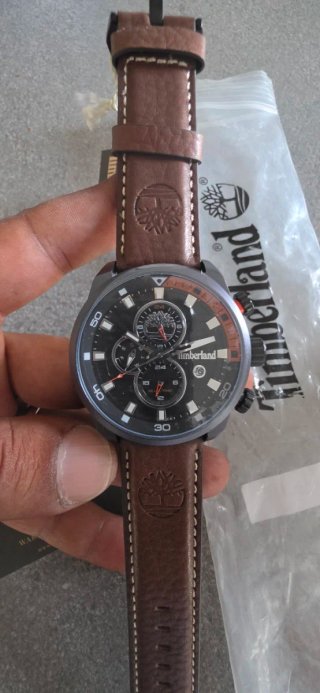 Timberland Cronografo Uomo Pelle Marrone Nero