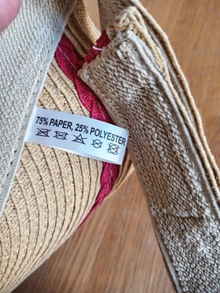 Visiera estiva Valerio beige e rossa