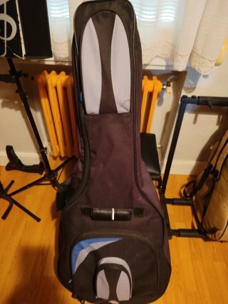Guitarra Negra Amplificada con Pincho