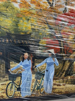 Cuadro Óleo Mujeres Vietnamitas