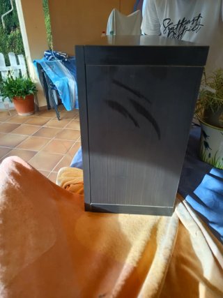 Mueble auxiliar baño marrón oscuro