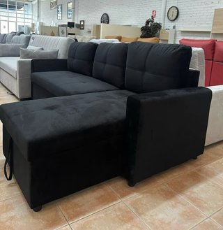 Chaise Longue/Cama-Tela:Beige,Terciop.:Gris/Negro