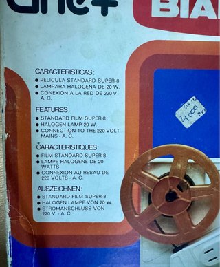 Proyector Cine Bianchi C-1 Super 8
