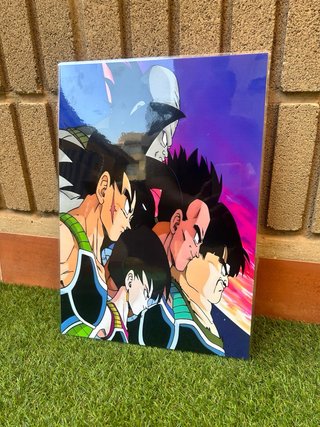 Lámina Dragon Ball Z escuadron de Bardock A3