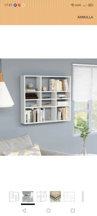 Mensola libreria scaffale da muro VidaXL