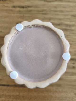 Coprivaso in ceramica tortora