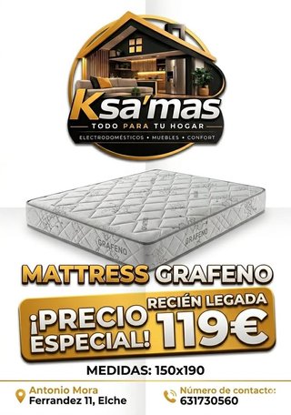 Colchón Grafeno 150x190 Ksa'mas