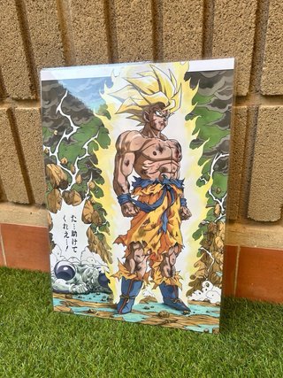 Lámina Goku Super Saiyan Vs Freezer A3