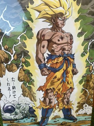 Lámina Goku Super Saiyan Vs Freezer A3
