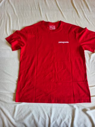 Maglietta Patagonia P-6 Logo Taglia M Rossa