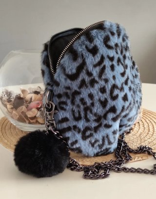 Bolso redondo terciopelo