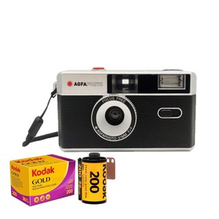 OFERTA Cámara AgfaPhoto Negra + Kodak Gold 36exp