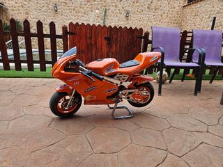 Mini Moto Carretera Negra/Naranja