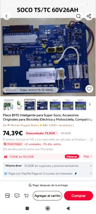 Placa BMS UR18650-26EE