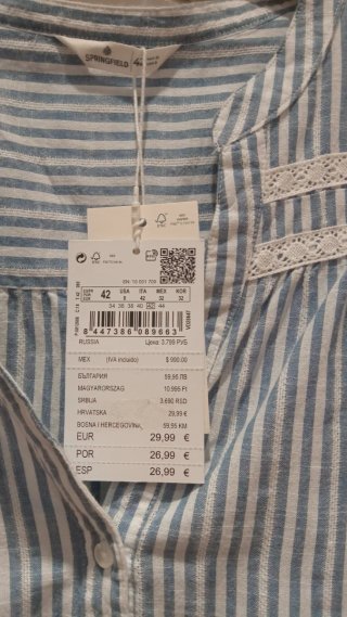 Blusa Springfield Rayas Azul y Blanca