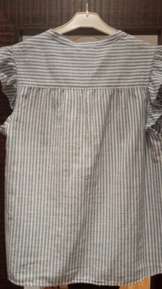 Blusa Springfield Rayas Azul y Blanca