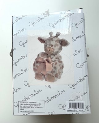 Mantita peluche jirafa con lazo