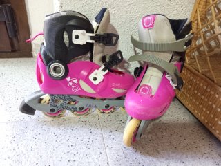 Patines en línea rosas talla 30-32
