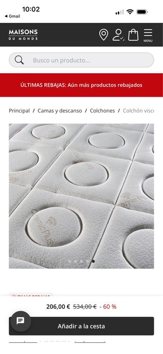Cama Maisons du Monde Beige y Madera