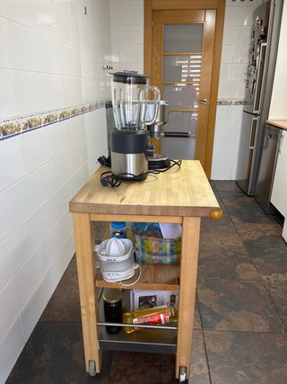 Carrito Cocina Madera con Ruedas
