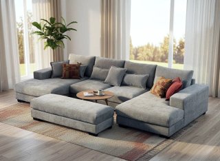 Sofá Cama Chaise Longue Rinconera Gris