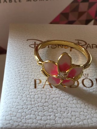 Anillo Pandora Flor Vaiana Oro Rosa