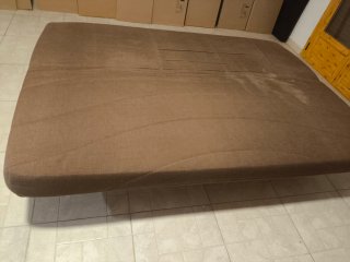Sofá Cama Marrón Tela