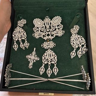Aderezo Fallera Plata Cristal