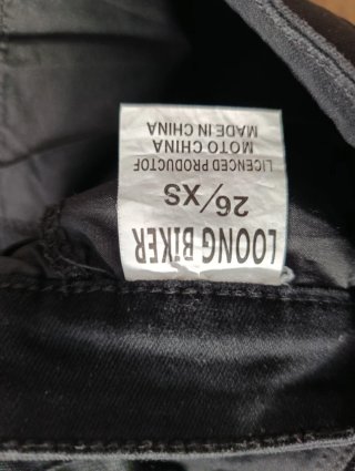Pantaloni moto neri con protezioni Loong Biker