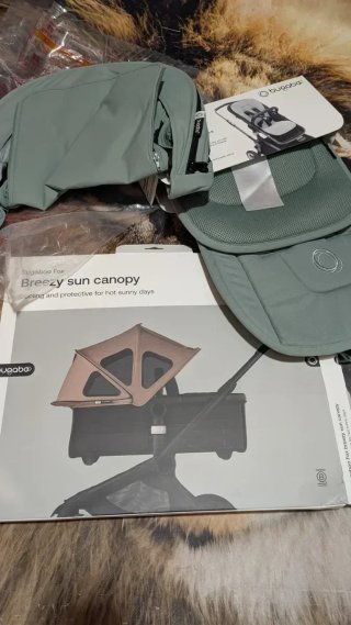 capota y colchoneta ventilada bugaboo verde