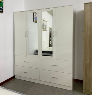 OFERTA!! Armario 4 puertas y 4 cajones blanco
