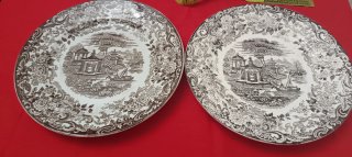 Dos Platos cerámicos decorado estilo oriental