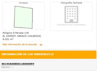 Terreno en venta en Xeraco