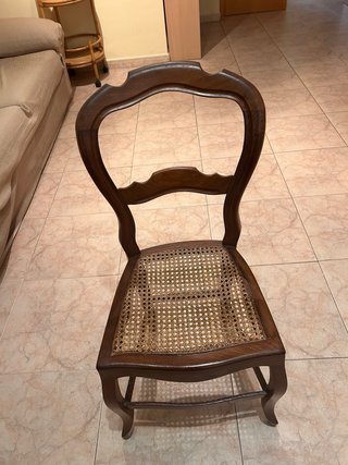 Juego de 4 sillas de madera vintage
