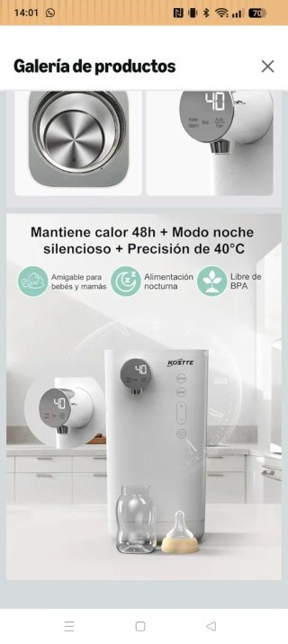 Dispensador agua caliente KOSTTE