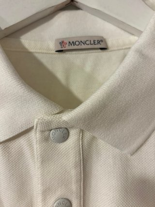 Polo Moncler Bianco Taglia XL